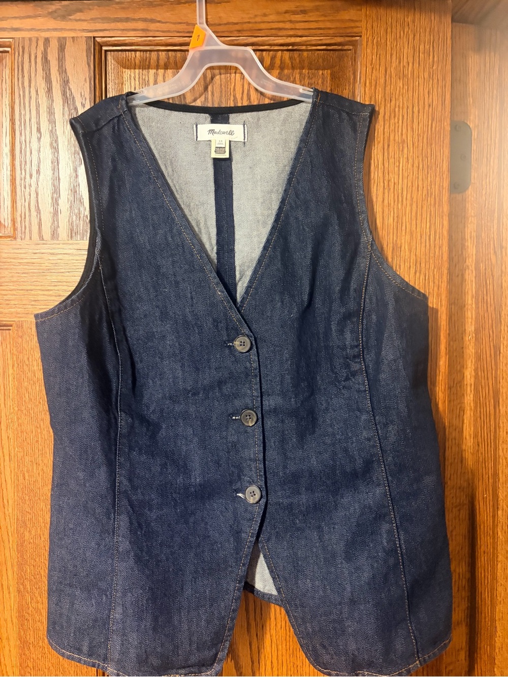 Madewell Navy  Blue Denim Vest